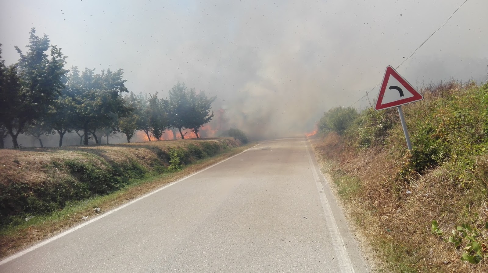 teano incendio nocciline