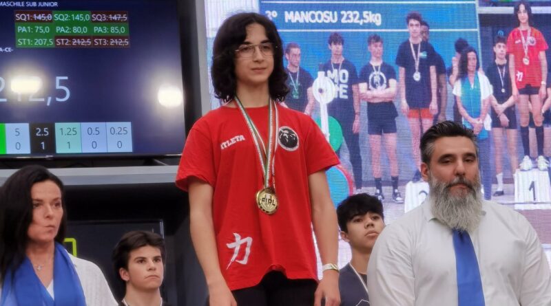 CELLOLE – Powerlifting, il tredicenne Picascia è il campione nazionale -53 Kg sub-junior